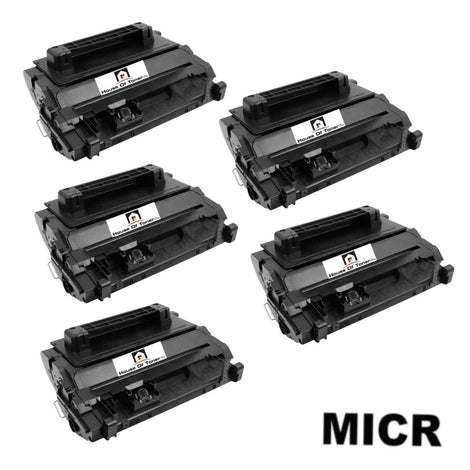 Compatible Toner Cartridge Replacement for HP CF281A (81A) Black (10.5K YD) W/MICR (5-Pack)