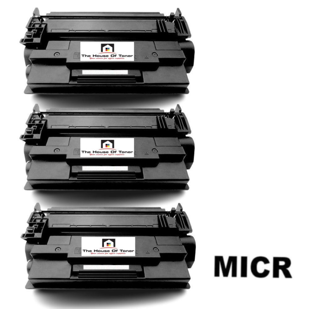 Compatible Toner Cartridge Replacement for HP CF287A (87A) Black (8.5K YLD) 3-Pack (W/Micr)