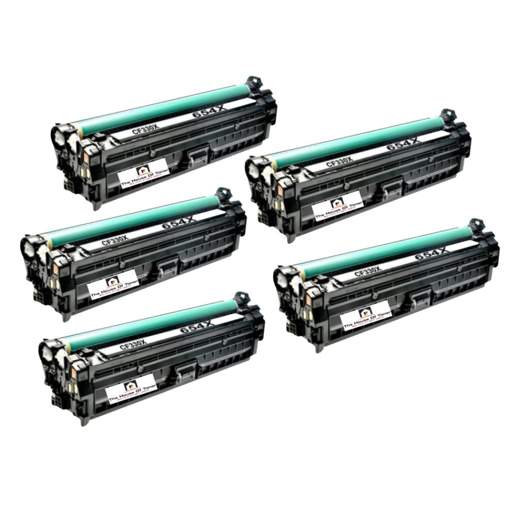 Compatible Toner Cartridge Replacement for HP CF330X (654X) High Yield Black (20K YLD) 5-Pack