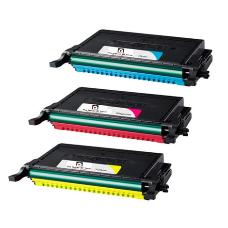 Compatible Toner Cartridge Replacement for SAMSUNG CLP-C660B, CLP-Y660B, CLP-M660B (CLPC660B, CLPY660B, CLPM660B) High Yield Cyan, Yellow, Magenta (5K YLD) 3-Pack