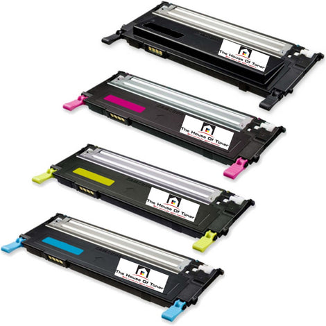 Compatible Toner Cartridge Replacement for SAMSUNG CLT-K409S, CLT-C409S, CLT-Y409S, CLT-M409S (CLTK409S, CLTC409S, CLTY409S, CLTM409S) Black, Cyan, Yellow, Magenta (1.5K YLD-Black, 1K YLD-Colors) 4-Packs