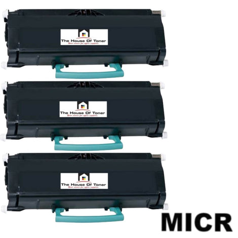 Compatible Toner Cartridge Replacement for LEXMARK E360H21A (High Yield Black) 9K YLD (W/MICR) 3-Pack