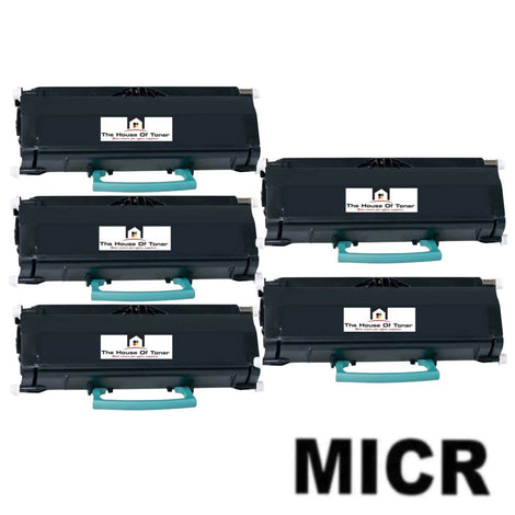 Compatible Toner Cartridge Replacement for LEXMARK E360H21A (High Yield Black) 9K YLD (W/MICR) 5-Pack