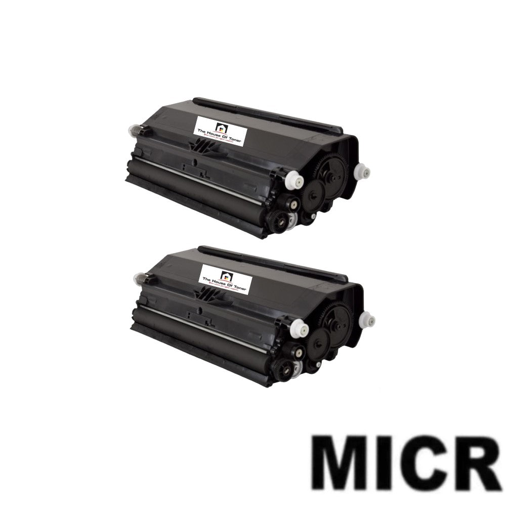 Compatible Toner Cartridge Replacement for Lexmark E460X21A (Black) 15K YLD (W/MICR) 2-Pack