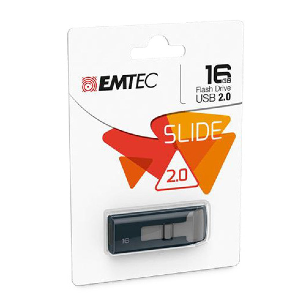 EMCMD16GC452 EMTEC SLIDE 2.0 C450 16GB USB 2.0 FLASH DRIVE
