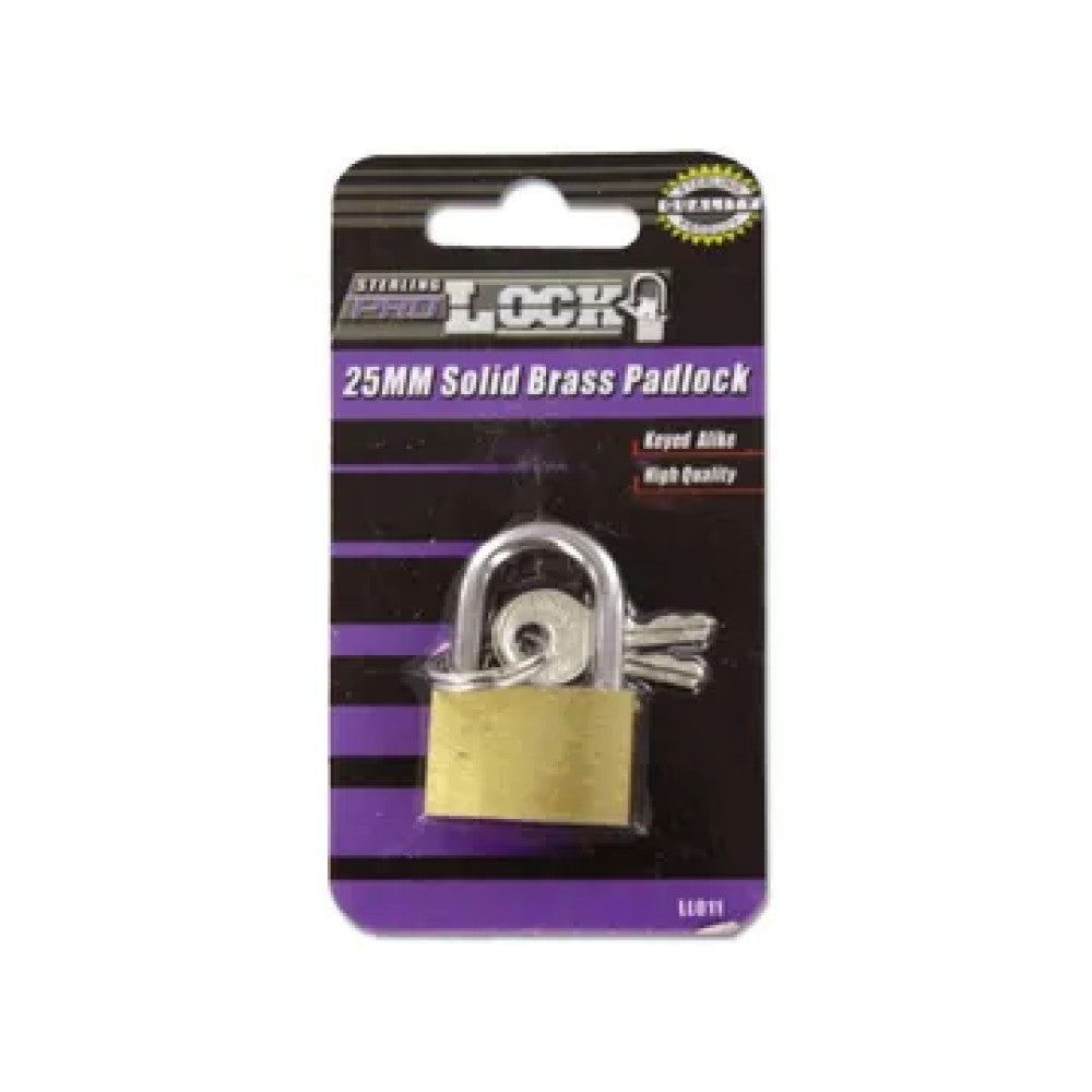 LL011 Gold Tone Padlock with Keys