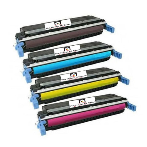 Compatible Toner Cartridge Replacement for HP Q5950A, Q5951A, Q5952A, Q5953A (643A) Black, Cyan, Magenta, Yellow (11K YLD) 4-Pack