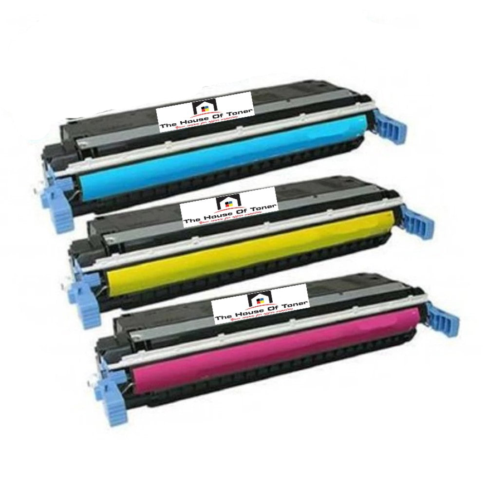 Compatible Toner Cartridge Replacement for HP Q5951A, Q5952A, Q5953A (643A) Cyan, Magenta, Yellow (11K YLD) 3-Pack