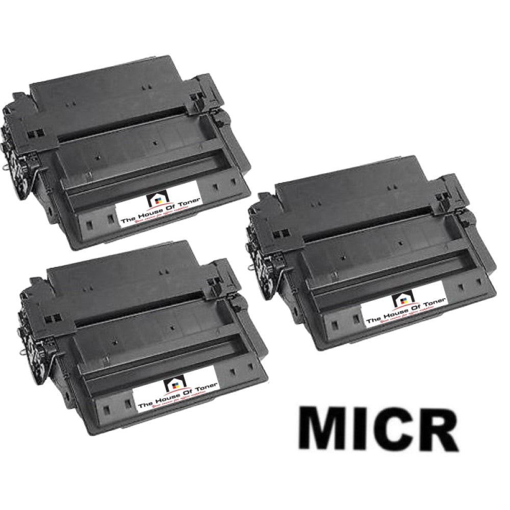 Compatible Toner Cartridge Replacement for HP Q6511X (11X) High Yield Black (12K YLD) 3-Pack (W/Micr)