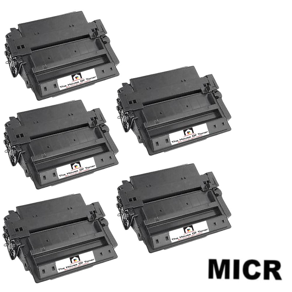 Compatible Toner Cartridge Replacement for HP Q6511X (11X) High Yield Black (12K YLD) 5-Pack (W/Micr)