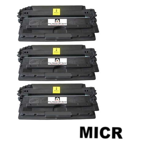 Compatible Toner Cartridge Replacement for HP Q7516A (16A) Black (12K YLD) 3-Pack (W/Micr)