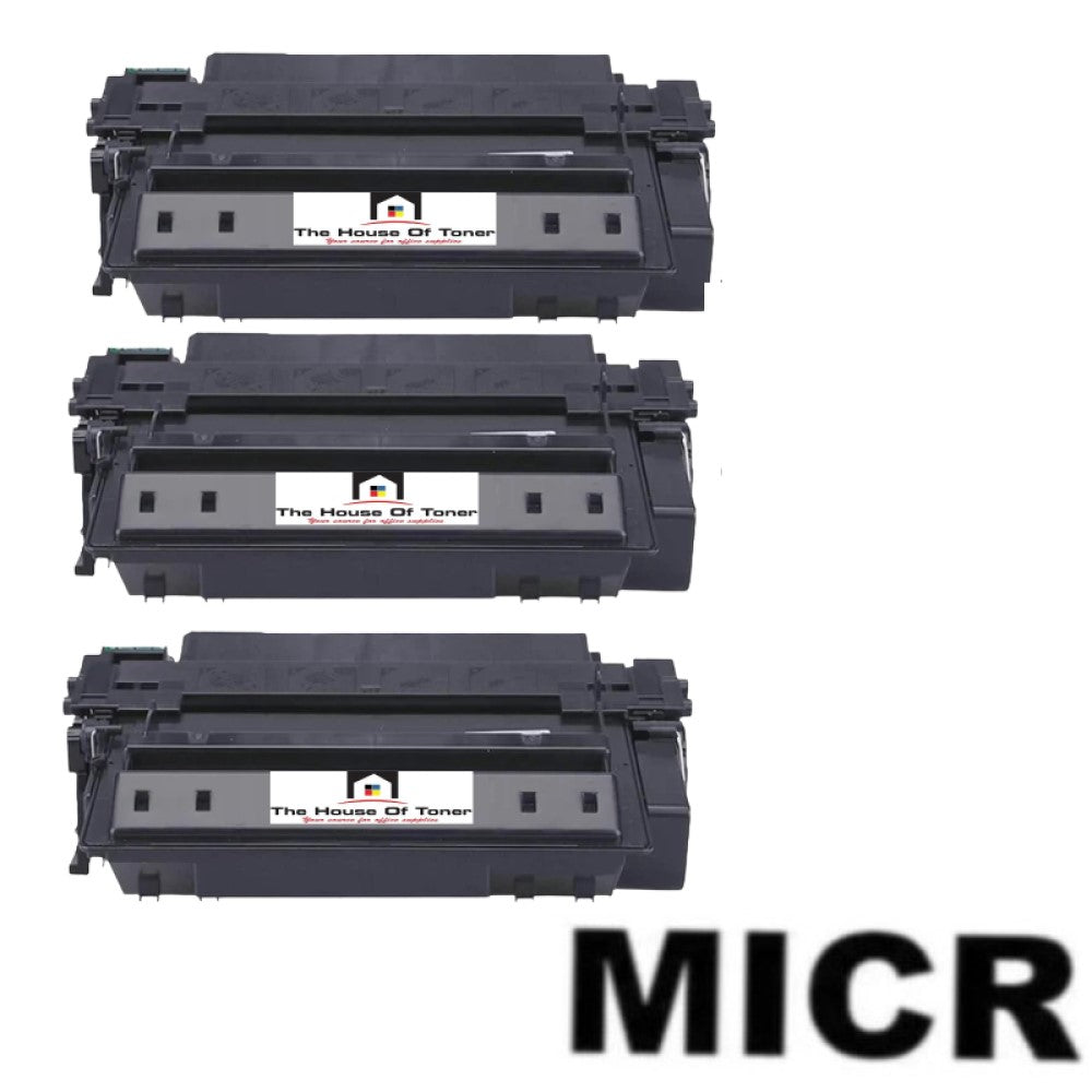 Compatible Toner Cartridge Replacement for HP Q7551X (51X) High Yield Black (13K YLD) 3-Pack (W/Micr)