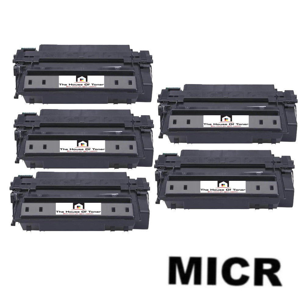 Compatible Toner Cartridge Replacement for HP Q7551X (51X) High Yield Black (13K YLD) 5-Pack (W/Micr)
