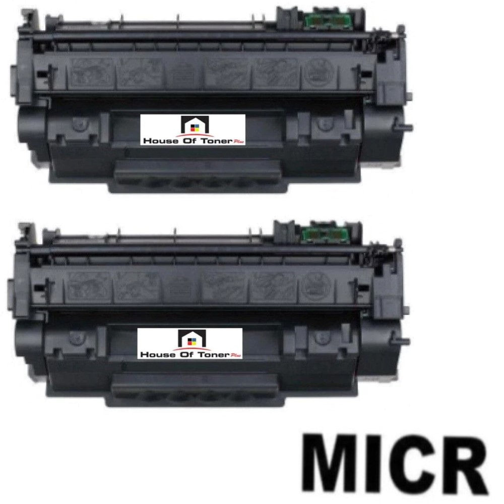 Compatible Toner Cartridge Replacement for HP Q7553A (53A) Black (3K YLD) 2-Pack (W/Micr)