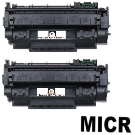 Compatible Toner Cartridge Replacement for HP Q7553A (53A) Black (3K YLD) 2-Pack (W/Micr)