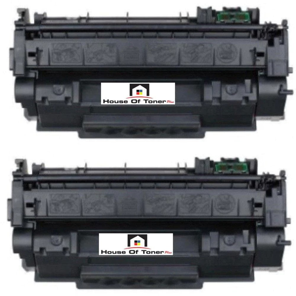 Compatible Toner Cartridge Replacement for HP Q7553A (53A) Black (3K YLD) 2-Pack