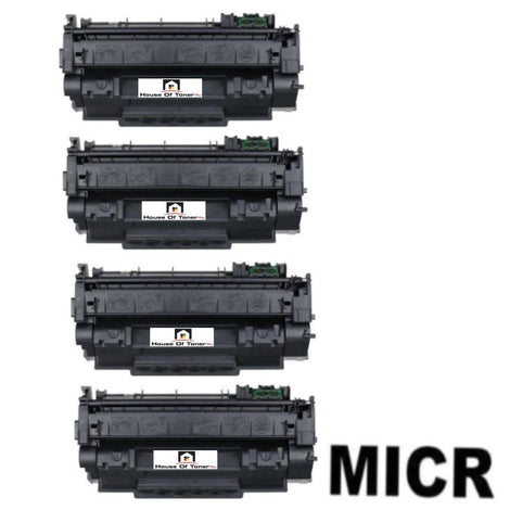Compatible Toner Cartridge Replacement for HP Q7553A (53A) Black (3K YLD) 4-Pack (W/Micr)