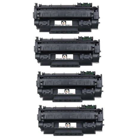 Compatible Toner Cartridge Replacement for HP Q7553A (53A) Black (3K YLD) 4-Pack