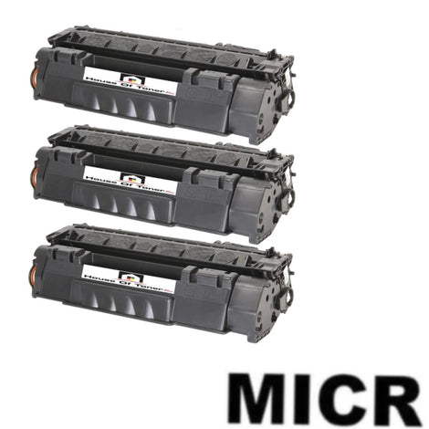 Compatible Toner Cartridge Replacement for HP Q7553X (53X) High Yield Black (7K YLD) 3-Pack (W/Micr)
