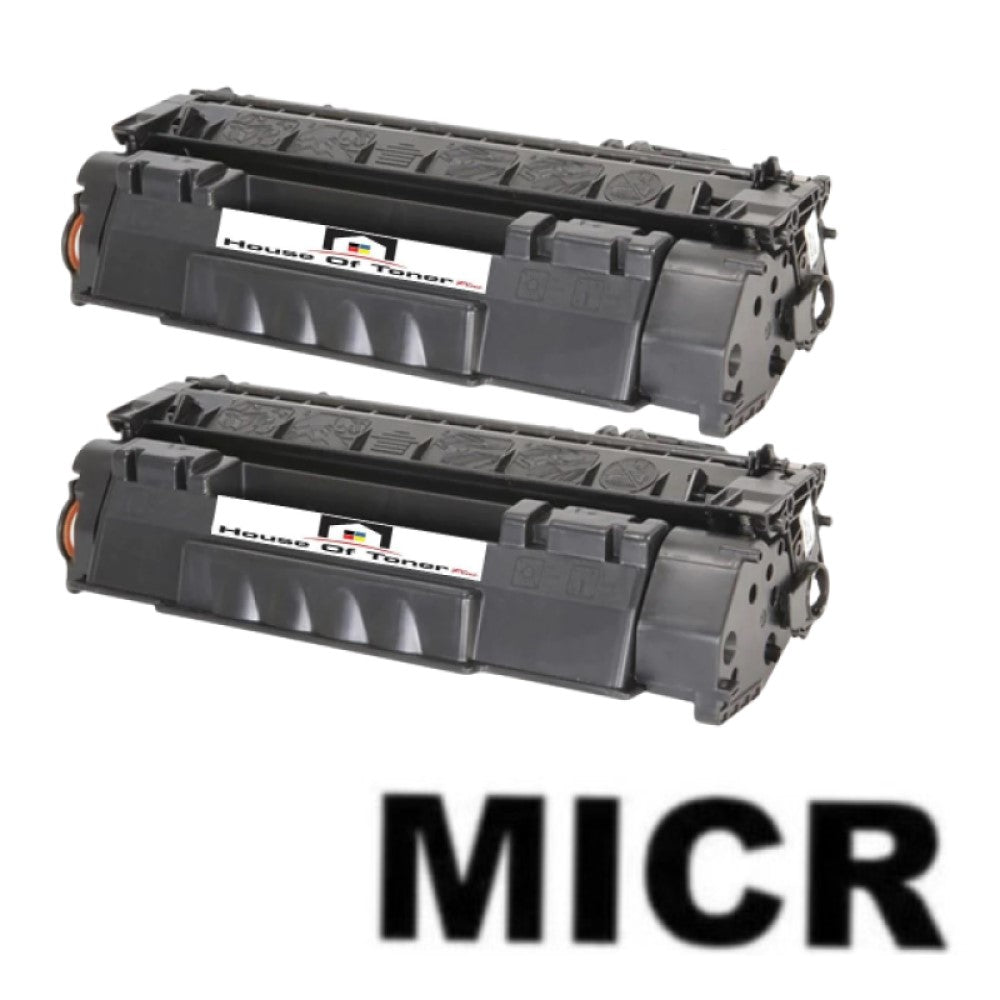 Compatible Toner Cartridge Replacement for HP Q7553X (53X) High Yield Black (7K YLD) 2-Pack (W/Micr)