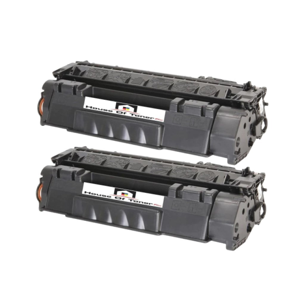 Compatible Toner Cartridge Replacement for HP Q7553X (53X) High Yield Black (7K YLD) 2-Pack