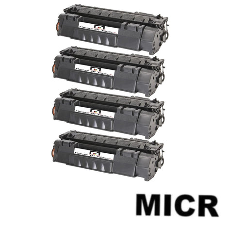 Compatible Toner Cartridge Replacement for HP Q7553X (53X) High Yield Black (7K YLD) 4-Pack (W/Micr)