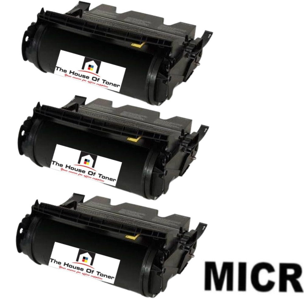 Compatible Toner Cartridge Replacement for Lexmark T650H21A (High Yield Black) 25K YLD (3-Pack) W/Micr