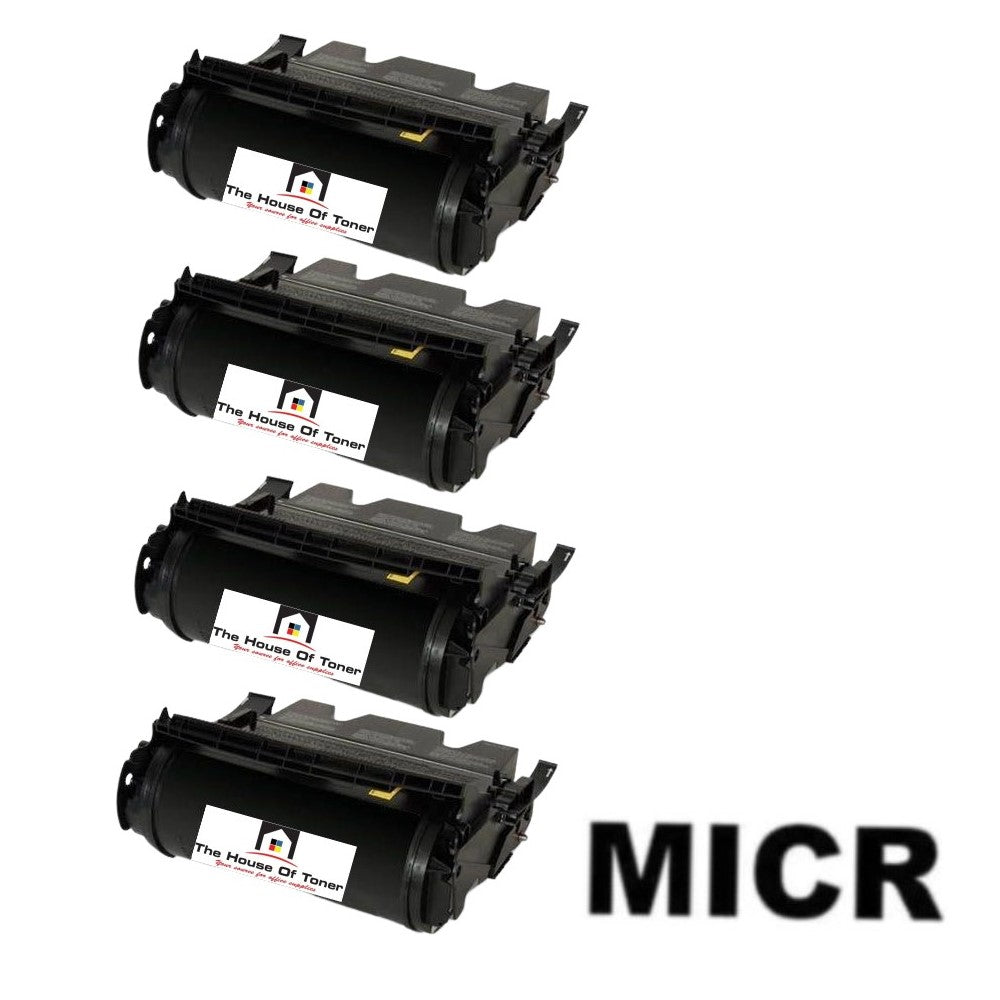 Compatible Toner Cartridge Replacement for Lexmark T650H21A (High Yield Black) 25K YLD (4-Pack) W/Micr