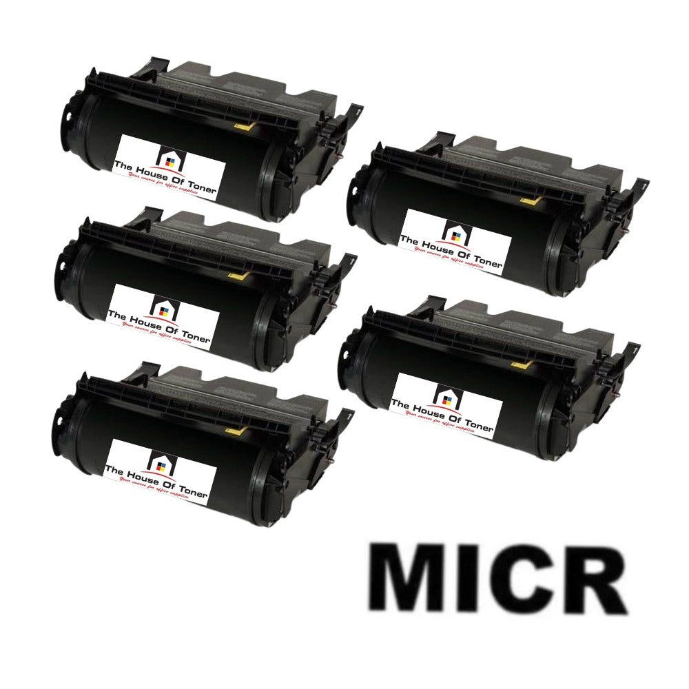 Compatible Toner Cartridge Replacement for Lexmark T650H21A (High Yield Black) 25K YLD (5-Pack) W/Micr