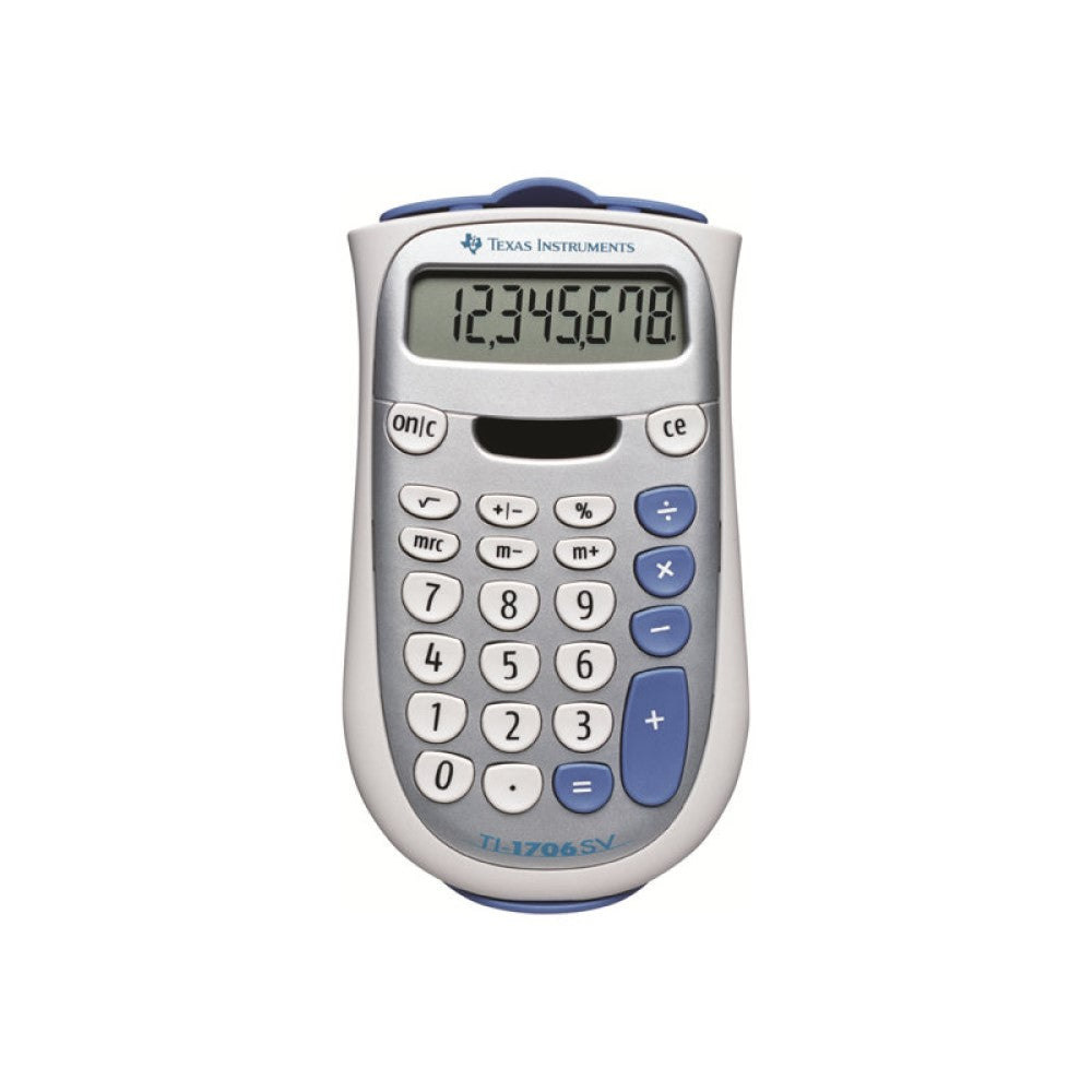 TEXTI1706SV Texas Instruments TI-1706 SV - Pocket calculator - 8 digits - solar panel, battery