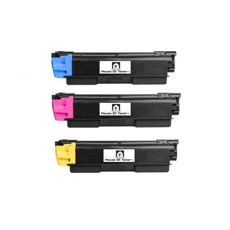 Compatible Toner Cartridge Replacement For Copystar 1T02R5CUS0; 1T02R5BUS0; 1T02R5AUS0 (TK-5207Y; TK-5207M; TK-5207C) Cyan, Magenta, Yellow (3-Pack)