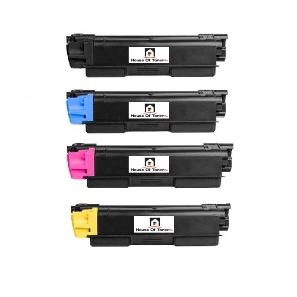 Compatible Toner Cartridge Replacement For Copystar 1T02R5CUS0; 1T02R5BUS0; 1T02R5AUS0; 1T02R50US3 (TK-5207Y; TK-5207M; TK-5207C; TK-5207K) Cyan, Magenta, Yellow, Black (4-Pack)