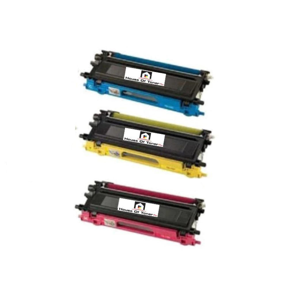 Compatible Toner Cartridge Replacement for BROTHER 1) TN115C/1) TN115Y/1) TN115M (TN-115C; TN-115M; TN-115Y) Cyan, Magenta, Yellow (3 Pack)