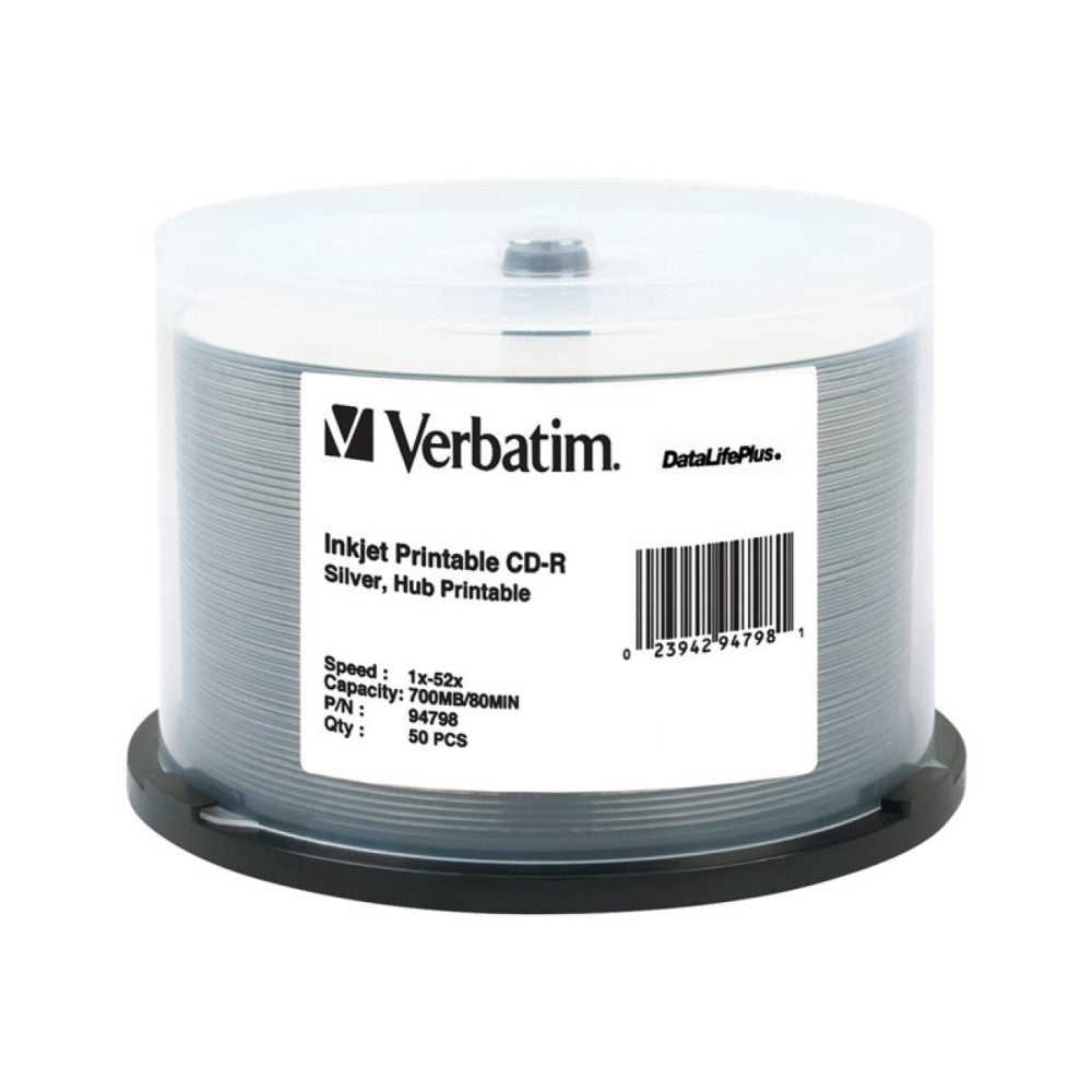 VER94798 VERBATIM CD-R DL+INK HUB LQ-50pk 700MB/52X SPIN