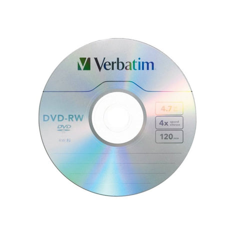 VER94836 VERBATIM DVD-RW BRANDED 1pk 4.7GB/4X SLIM CASE