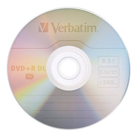 VER95484 VERBATIM DVD+R DL BRAND 15pk 8.5GB/8X SPIN-SLVR