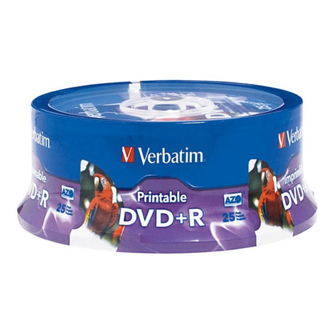VER96190 VERBATIM DVD+R WHT INKJT LQ-25pk 4.7GB/16X SPINDL