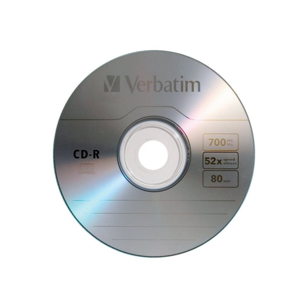 VER97955 VERBATIM CD-R BRAND SLVR 10pk 700MB/52X BULK BOX