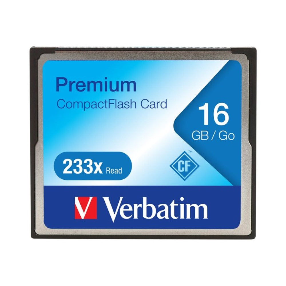 VER97982 VERBATIM 233X PREMIUM 16GB COMPACT FLASH CARD
