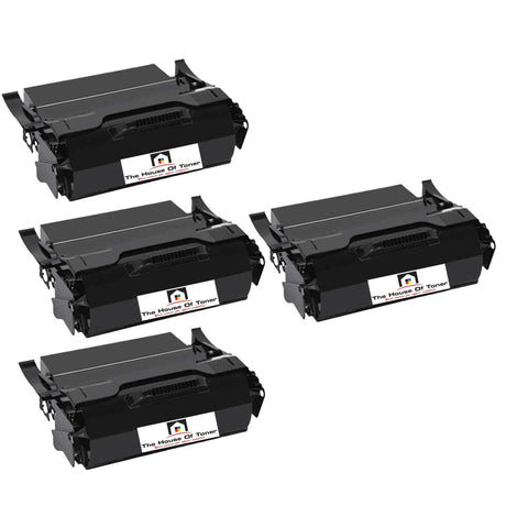 Compatible Toner Cartridge Replacement for Lexmark X651H21A (High Yield) Black (25K YLD) 4-Pack