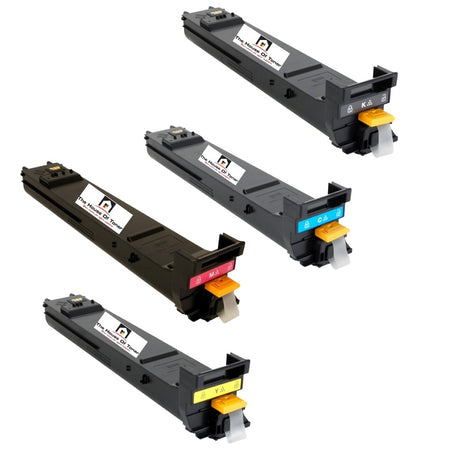 Compatible Toner Cartridge Replacement for Konica Minolta A0DK132, A0DK432, A0DK332, A0DK232,  (High Yield Black, Cyan, Yellow, Magenta) 8K YLD (4-Pack)