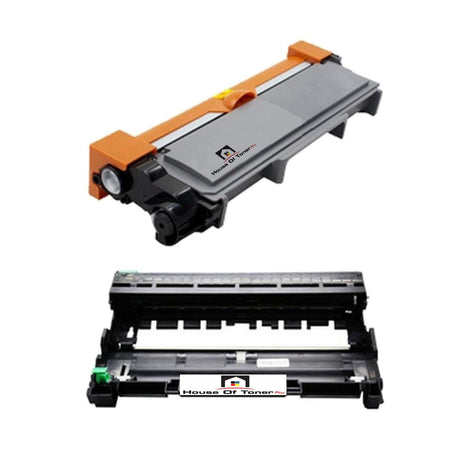 Compatible Toner Cartridge and Drum Unit Replacement for BROTHER 1) TN660/1) DR630 (COMPATIBLE) 2 PACK