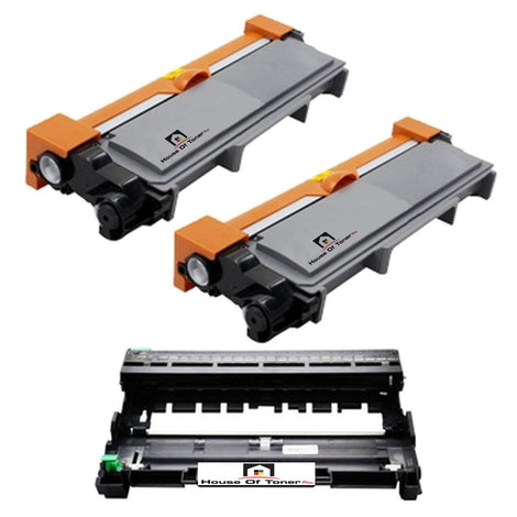 Compatible Toner Cartridge and Drum Unit Replacement for BROTHER 2) TN660/1) DR630 (COMPATIBLE) 3 PACK