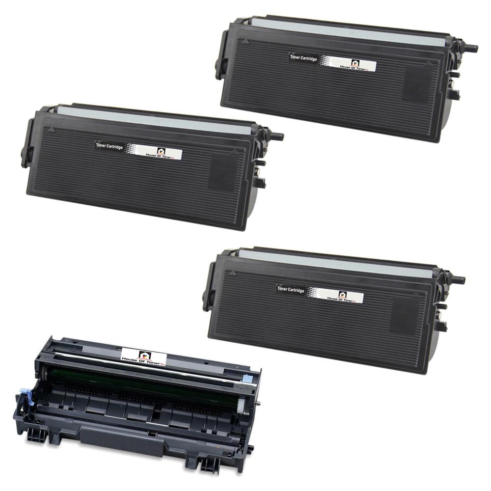 Compatible Toner Cartridge and Drum Unit Replacement for BROTHER 3) TN570/1) DR510 (COMPATIBLE) 4 PACK
