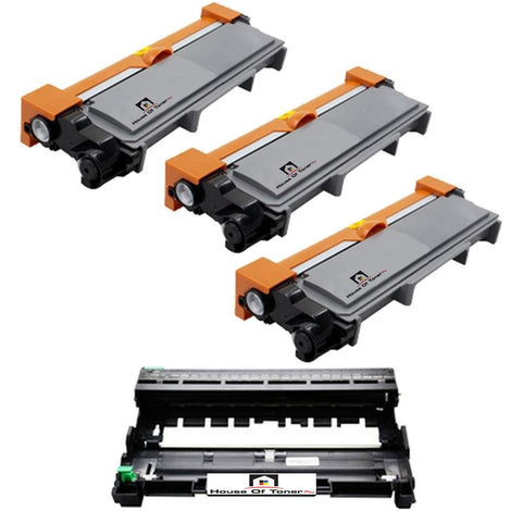 Compatible Toner Cartridge and Drum Unit Replacement for BROTHER 3) TN660/1) DR630 (COMPATIBLE) 4 PACK