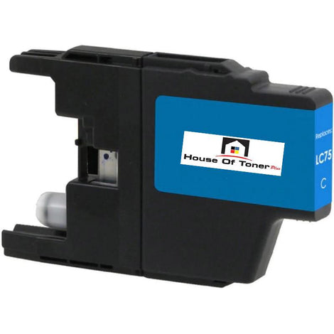 Compatible Ink Cartridge Replacement for BROTHER LC75C (LC-75C) Cyan (600 YLD)