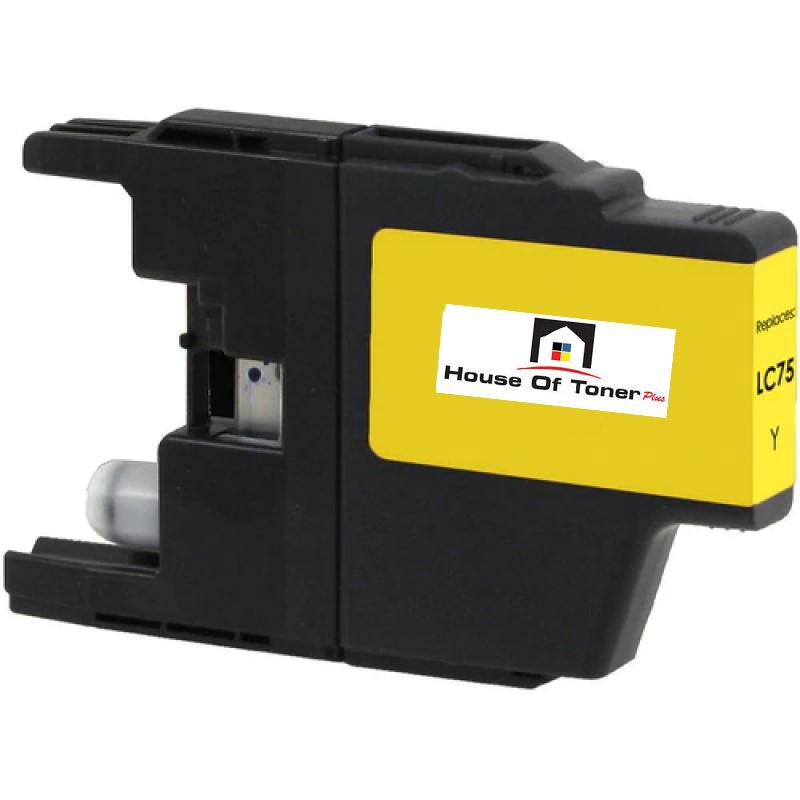 Compatible Ink Cartridge Replacement for BROTHER LC75Y (LC-75Y) Yellow (600 YLD)
