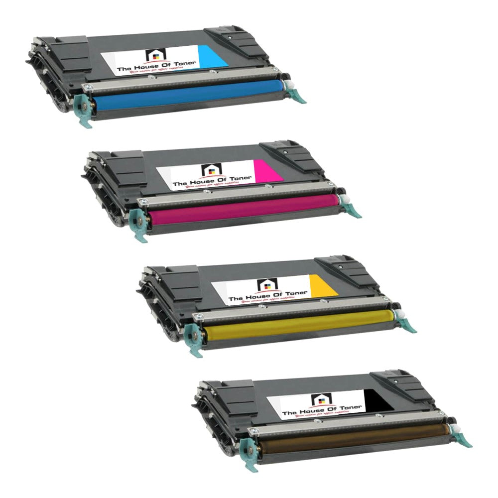 Compatible Toner Cartridge Replacement for Lexmark C734A2KG, C734A2CG, C734A2MG, C734A2YG (Black, Cyan, Magenta, Yellow) 6K YLD (4-Pack)