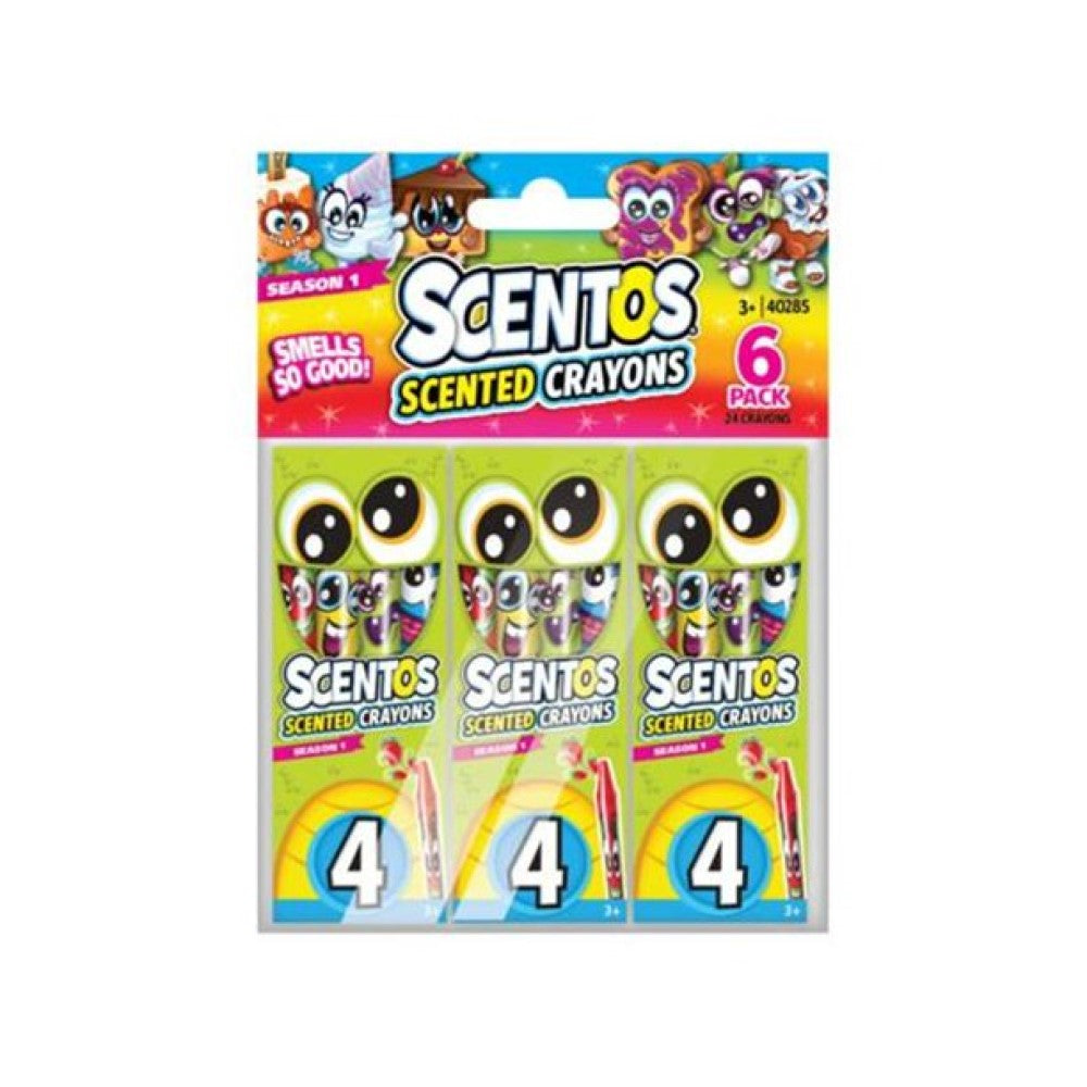 CA621 24 Scentos Scented Crayon Value Pack with 6 Packs of 4 Crayons