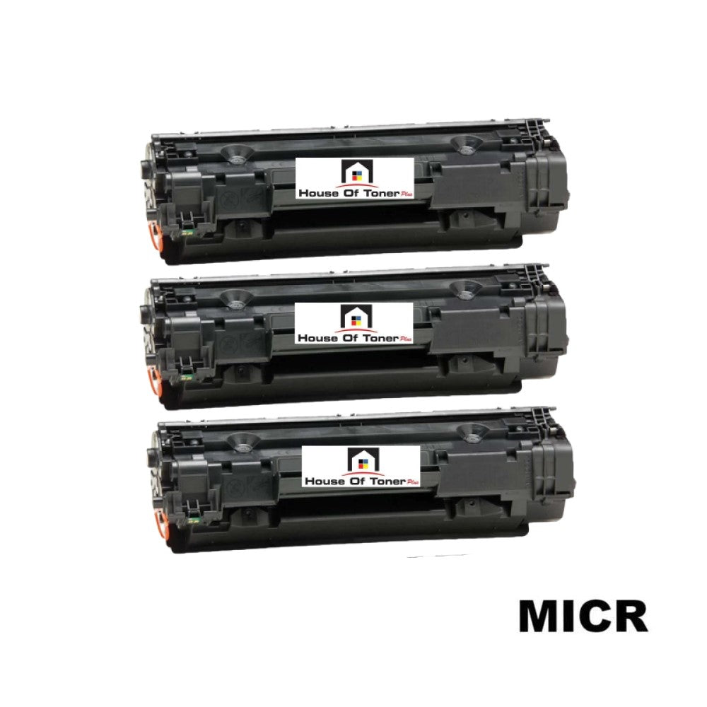 Compatible Toner Cartridge Replacement For HP CB435A (35A) Black (1.5K YLD) W/MICR (3-Pack)